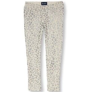 New the children's place glitter leggings pants girls xl 14 sweatpants
